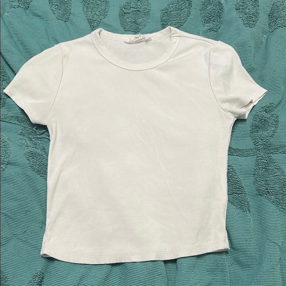 Olive & Oak White Crop Top